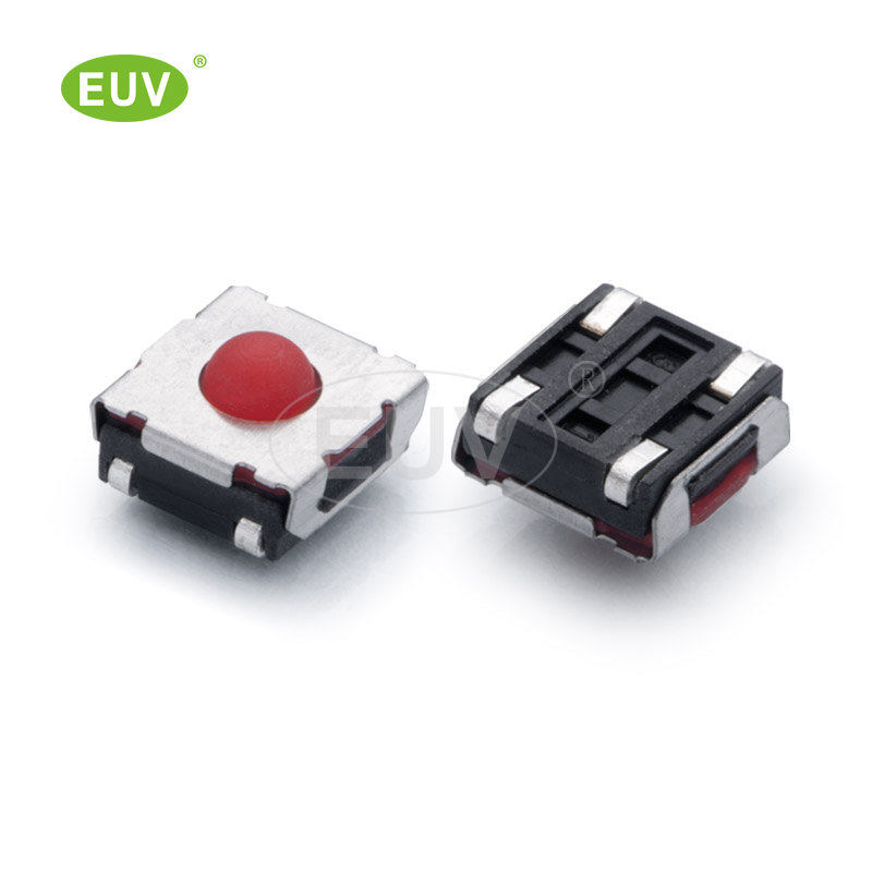 6.2mmx6.5mmx3.85mm 圆形硅胶按钮 U型脚 贴片轻触开关